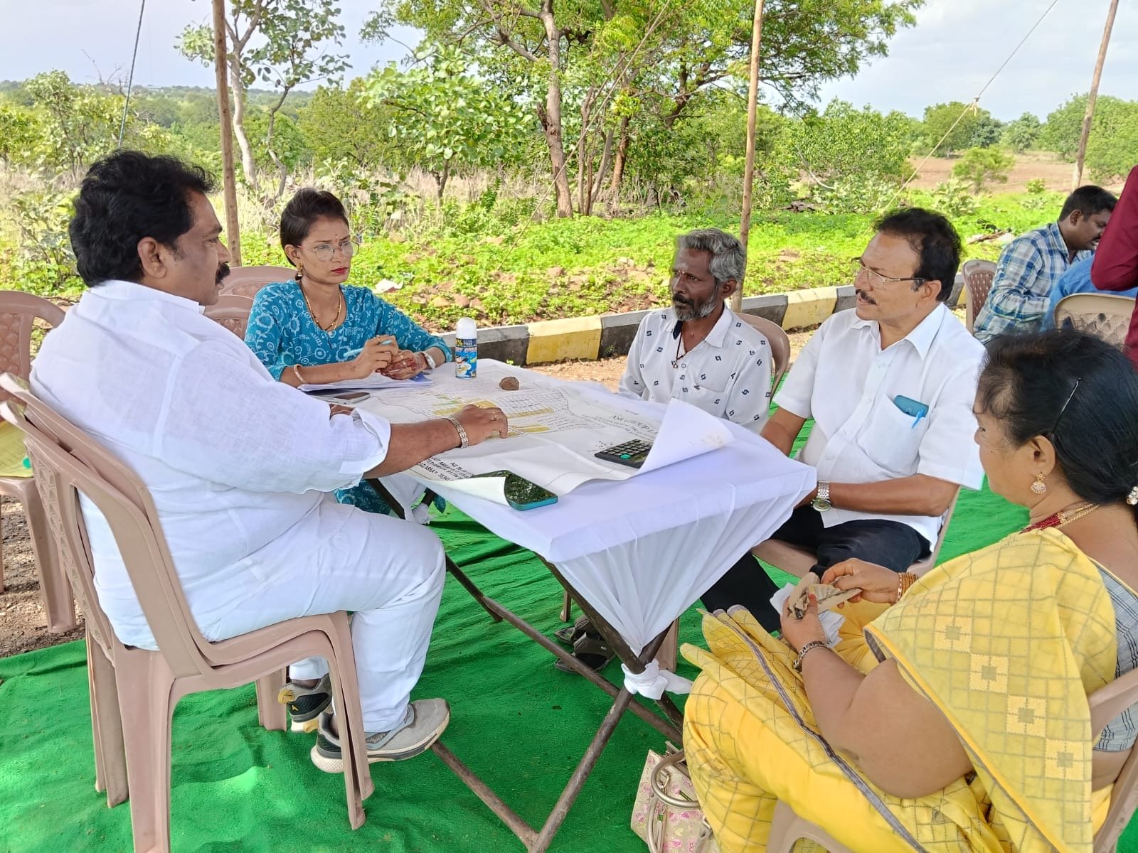 Customer attending a real estate site visit