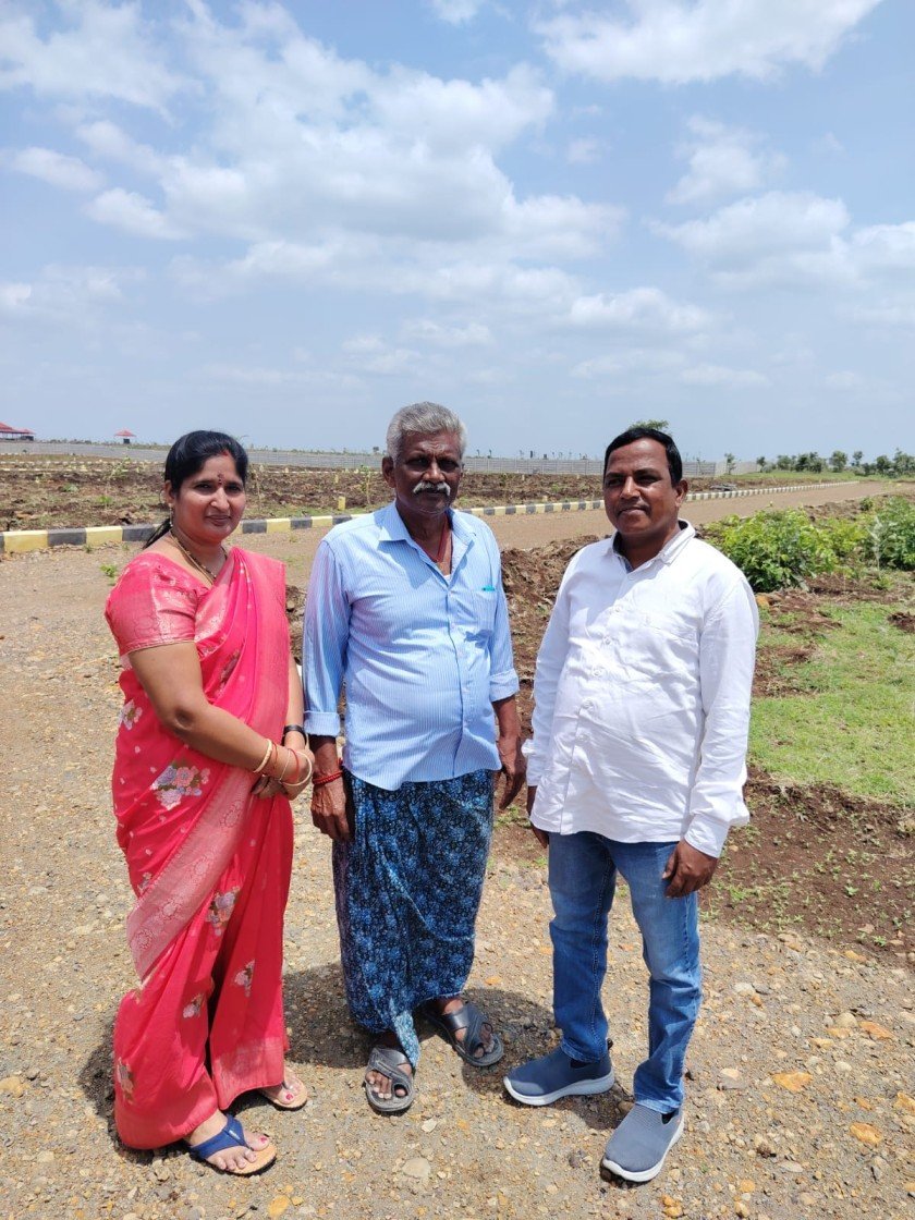Customer exploring plots near Zaheerabad